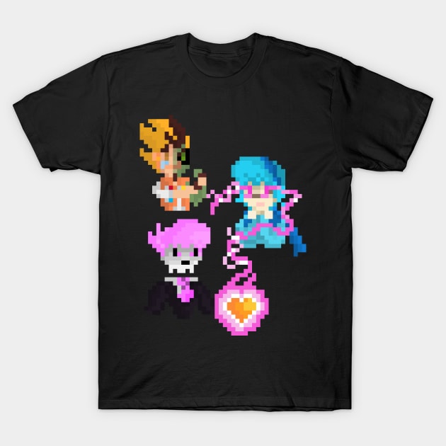 Pixel Mystery Skulls T-Shirt by namdecent